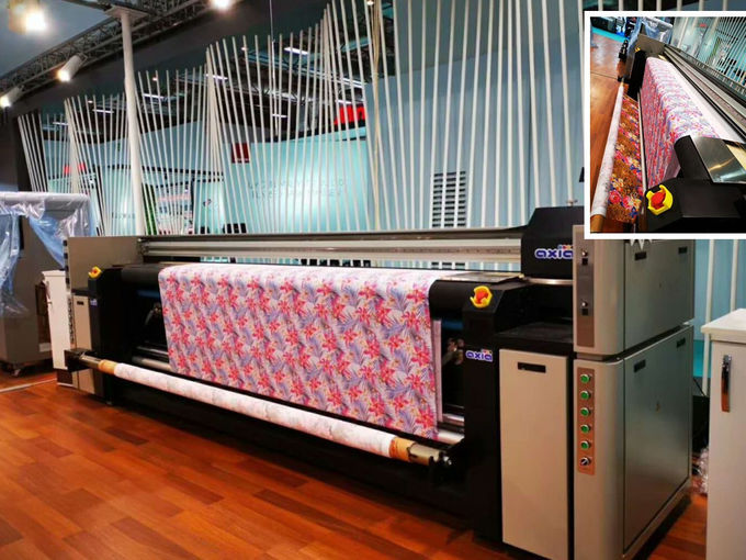 เครื่องพิมพ์ผ้าดิจิตอลความละเอียด 1800DPI 3.2m เครื่องพิมพ์สิ่งทอธง 0