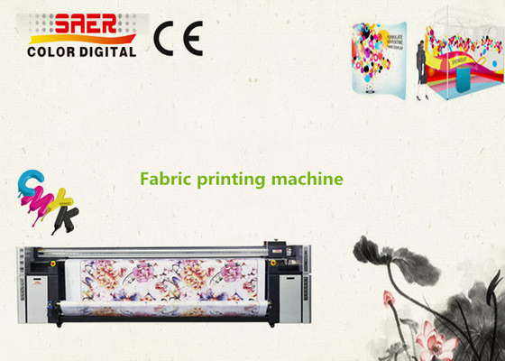 เครื่องพิมพ์ธง CMYK คู่รูปแบบขนาดใหญ่ความละเอียดสูงสำหรับสิ่งทอ