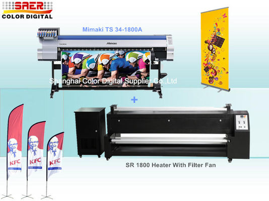เครื่องพิมพ์สิ่งทอ Mimaki พร้อมหัว Epson พร้อมด้วยเครื่องทำความร้อนระเหิด