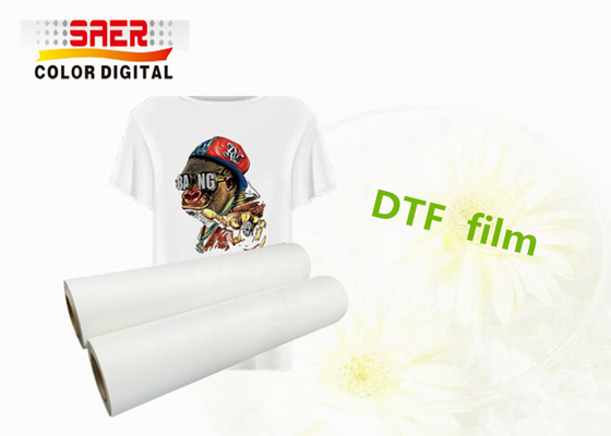 ฟิล์ม PET DTF Transfer กว้าง 60 ซม. ม้วนเป็นม้วนสำหรับสิ่งทอ
