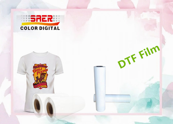 Digital Inkjet Printing Dtf Pet Film Roll สำหรับเครื่องพิมพ์เสื้อยืด