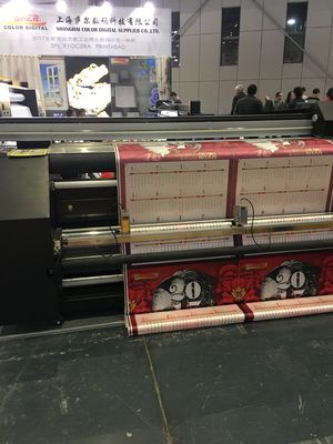 Dual CMYK หมึกอย่างต่อเนื่องจัดหาเครื่องพิมพ์สีย้อมระเหิดสำหรับธงสิ่งทอ