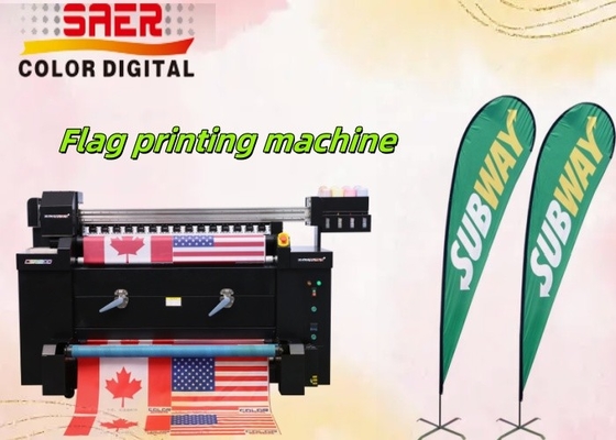 ระบบทําความร้อนอินฟราเรดไกล พิมพ์ดิจิตอล เนื้อผ้า Sublimation พิมพ์ตรงกับผ้าพอลิเอสเตอร์ พิมพ์หมึกเจ็ต พิมพ์ธง