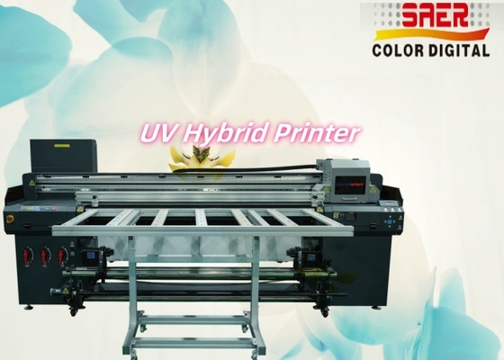 เครื่องพิมพ์ขนาดใหญ่แบบอัตโนมัติแบบดิจิตอล ไฮบริด Inkjet UV Flatbed และ Roll to Roll