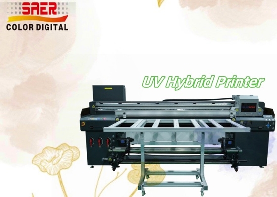 เครื่องพิมพ์ขนาดใหญ่แบบ Hybrid UV Roll To Roll & Flatbed เครื่องพิมพ์มัลติฟังก์ชัน Inkjet
