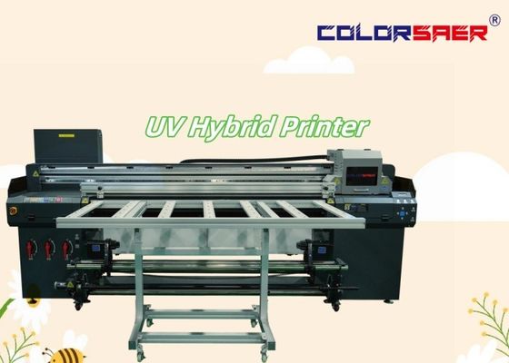 เครื่องพิมพ์ยูวีไฮบริด 6 ฟุต ดิจิตอล UV Plotter Flatbed & Roll To Roll UV เครื่องพิมพ์ยูวีไฮบริดด้วยโปรแกรม Maintop หรือ ONYX
