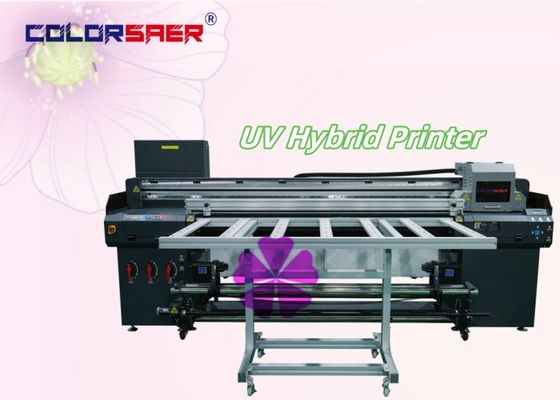 เครื่องพิมพ์ดิจิตอล UV Inkjet Hybrid Print ขนาด 1.8m พร้อมการพิมพ์แบบไม่เรียบร้อย