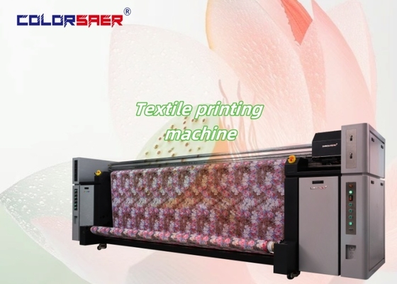 เครื่องพิมพ์สิ่งทอผ้าโดยตรงขนาด 3200 มม. พร้อมหัวพิมพ์ i3200 จำนวน 8 หัว พิมพ์โดยตรงบนผ้าโพลีเอสเตอร์
