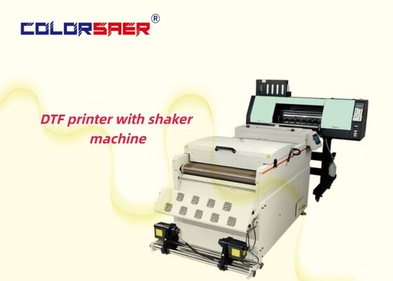 SAER 60CM เครื่องพิมพ์ DTF ขนาด A1 พร้อมกับเครื่องพิมพ์ผง shaker รวมกัน