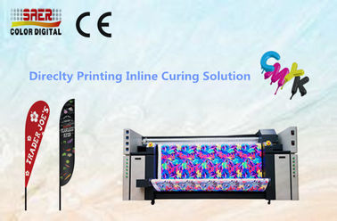 CMYK พลอตเตอร์ผ้าดิจิตอล / ปกตารางสิ่งทอระบบการพิมพ์ที่มีความละเอียดสูง