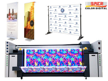 เครื่องพิมพ์ระเหิดขนาดใหญ่ 6kw 3 หัวสำหรับธง