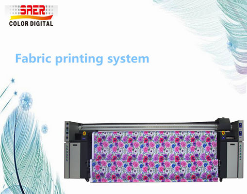 CMYK เครื่องพิมพ์ผ้าดิจิตอล 6kw ให้อาหารอัตโนมัติ