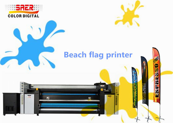 4 หัวพิมพ์ผ้าม่านเครื่องพิมพ์ 1400dpi CMYK สีหมึกต่อเนื่อง