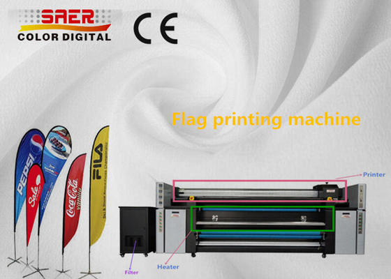 พลอตเตอร์ผ้าพิมพ์สิ่งทอ Dual CMYK 3.5KW อุปทานหมึกต่อเนื่อง