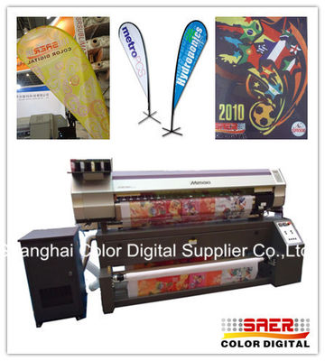 1.6M Digital Inkjet Mimaki เครื่องพิมพ์สิ่งทอสำหรับธงโฆษณา