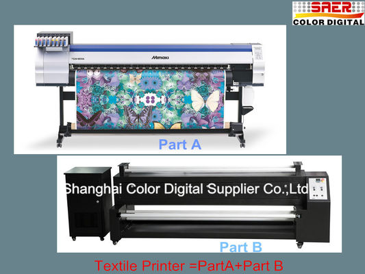 ผ้าเดิม TS34-1800A Mimaki เครื่องพิมพ์ดิจิตอลพร้อมเครื่องทำความร้อนระเหิด
