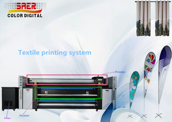เครื่องพิมพ์ sublimation ความเร็วสูงขนาดใหญ่ 4 หัว ความละเอียด 1400dpi