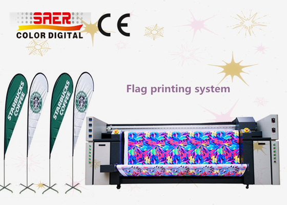 เครื่องพิมพ์ผ้าดิจิตอล พร้อมเครื่องทําความร้อน / ระบบพิมพ์ธง sublimation