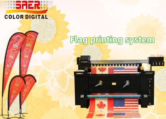 เครื่องพิมพ์ธงแบบดิจิตอลแบบ Inkjet สีเต็ม เพื่อผลิตธง