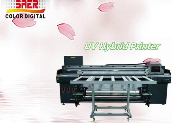 เครื่องพิมพ์ UV แบบใหญ่ ผู้ผลิต เครื่องพิมพ์ LED UV Hybrid Roll To Roll เครื่องพิมพ์ Flatbed สําหรับวัสดุที่แข็งแรงและยืดหยุ่น