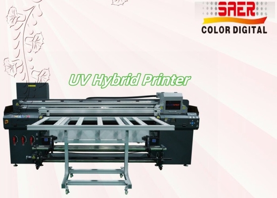 เครื่องพิมพ์ขนาดใหญ่แบบอัตโนมัติแบบดิจิตอล ไฮบริด Inkjet UV Flatbed และ Roll to Roll