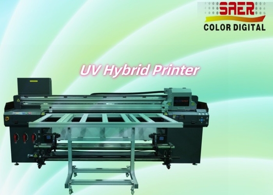 เครื่องพิมพ์ขนาดใหญ่แบบ Hybrid UV Roll to Roll และ Flatbed Multifunctional Inkjet Printer