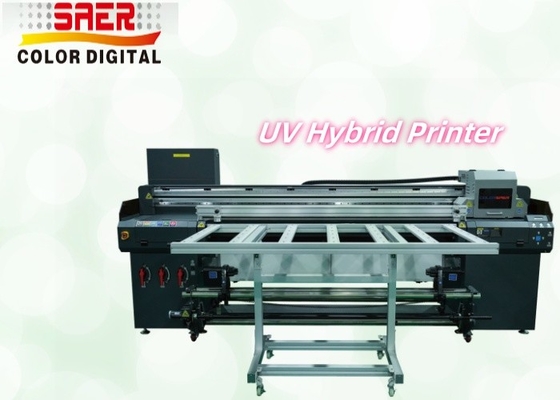 เครื่องพิมพ์ขนาดใหญ่แบบ Hybrid UV Roll to Roll และ Flatbed Multifunctional Inkjet Printer