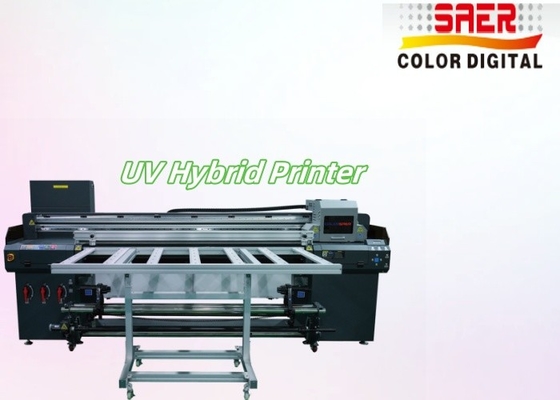 การรับประกัน 1 ปี เครื่องพิมพ์ยูวีไฮบริด Flatbed และ Roll to Roll สําหรับโปสเตอร์ แบนเนอร์ สติ๊กเกอร์ ฟิล์มเพดาน