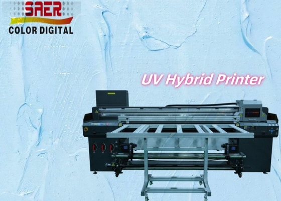 เครื่องพิมพ์แบบดิจิตอล UV Inkjet Roll To Roll และ เครื่องพิมพ์แบบยูวีไฮบริด Flatbed