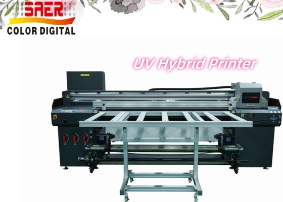 เครื่องพิมพ์ UV ความเร็วสูง Roll To Roll และ Flatbed Inkjet Printer เครื่องพิมพ์ธง