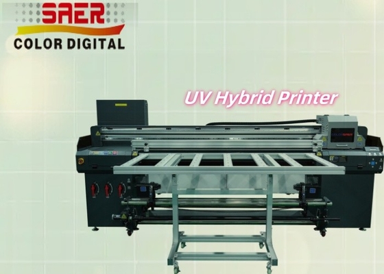 เครื่องพิมพ์ UV ความเร็วสูง Roll To Roll และ Flatbed Inkjet Printer เครื่องพิมพ์ธง