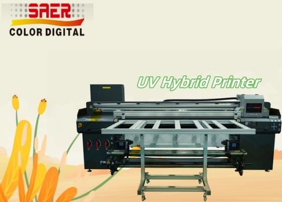 ราคาโรงงานดิจิตอล UV ไฮบริดพิมพ์ flatbed & roll to roll UV พิมพ์