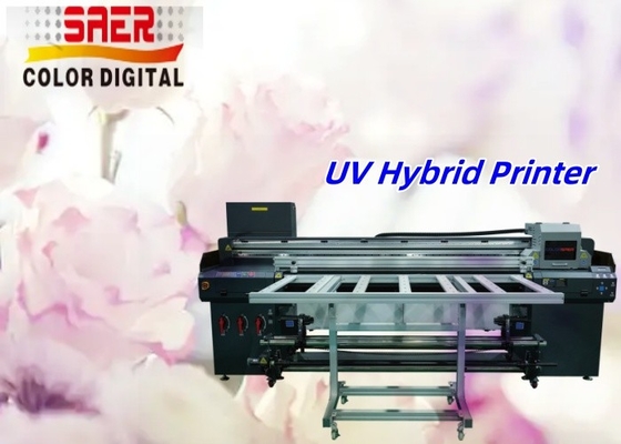 ราคาโรงงานดิจิตอล UV ไฮบริดพิมพ์ flatbed & roll to roll UV พิมพ์
