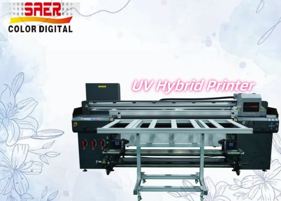 เครื่องพิมพ์ยูวีไฮบริด 3 หรือ 4 หัว เครื่องพิมพ์แบบขนาดใหญ่แบบ Inkjet Flatbed และ Roll to Roll เครื่องพิมพ์ยูวี