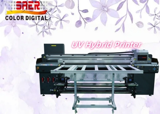 เครื่องพิมพ์ยูวีไฮบริด 3 หรือ 4 หัว เครื่องพิมพ์แบบขนาดใหญ่แบบ Inkjet Flatbed และ Roll to Roll เครื่องพิมพ์ยูวี
