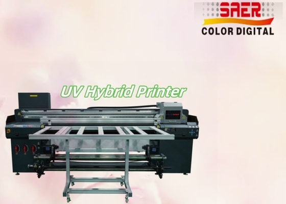 เครื่องพิมพ์แบบอัตโนมัติความเร็วสูง Flatbed และ Roll to Roll All-in-one Inkjet Printer เครื่องพิมพ์แบบยูวีไฮบริด