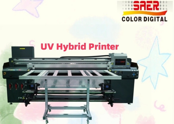 โรลททู โรล และฟลาทเบด 2 ใน 1 UV Hybrid Printer สําหรับเครื่องพิมพ์ UV เซรามิก / แก้ว / ไม้