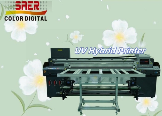เครื่องพิมพ์ Flatbed And Roll To Roll UV Hybrid ทั้งหมดในเครื่องพิมพ์หนึ่ง เครื่องพิมพ์ UV หลายสี
