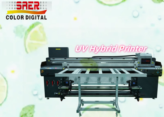 อัตโนมัติ ดิจิตอล UV Hybrid Inkjet Plotter สภาพใหม่ Roll to Roll และ Flatbed UV Hybrid Printer