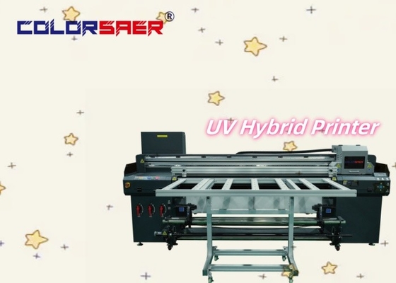 อัตโนมัติ ดิจิตอล UV Hybrid Inkjet Plotter สภาพใหม่ Roll to Roll และ Flatbed UV Hybrid Printer