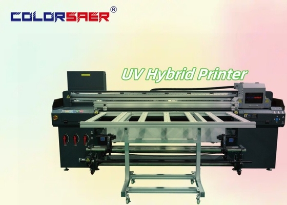 SAER UV Hybrid Digital Printing Plotter Flatbed and Roll to Roll UV Hybrid Inkjet Printer การผลิต เครื่องพิมพ์ลายลายลายลายลายลายลาย