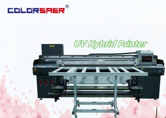 SAER UV Hybrid Digital Printing Plotter Flatbed and Roll to Roll UV Hybrid Inkjet Printer การผลิต เครื่องพิมพ์ลายลายลายลายลายลายลาย