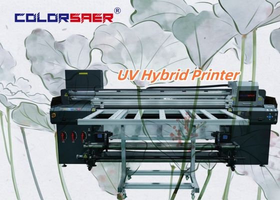 6 ฟุต flatbed และม้วนที่จะม้วน UV ไฮบริดพิมพ์โปสเตอร์สติ๊กเกอร์สติ๊กเกอร์ป้าย ภาพยนตร์เพดานรูปแบบใหญ่ plotter