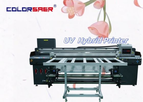 จําหน่ายโดยตรงจากโรงงาน 1.8m UV Hybrid Inkjet Printer Roll to Roll และ Flatbed สําหรับเครื่องจักรร้านค้า