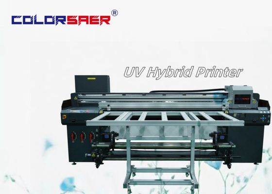อัตโนมัติดิจิตอล 6 ฟุต Roll to Roll และ Flatbed UV Hybrid Inkjet Printer