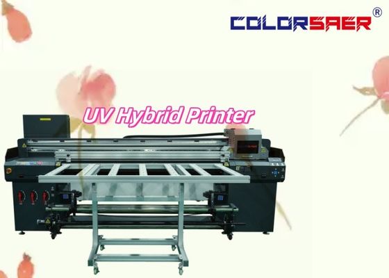 เครื่องพิมพ์ UV ระดับอุตสาหกรรมอัตโนมัติ Flatbed And Roll To Roll UV Hybrid Plotter