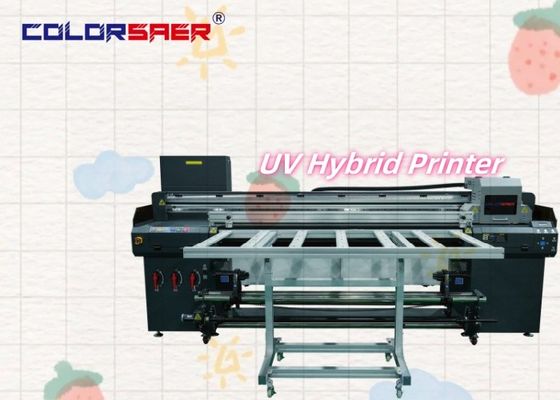 ราคาโรงงาน 6FT UV Flatbed และ Roll to Roll เครื่องพิมพ์ไฮบริดพร้อมสายพานขนส่งสําหรับการผลิตอุตสาหกรรมต่อเนื่อง