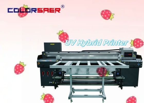 ราคาโรงงาน 6FT UV Flatbed และ Roll to Roll เครื่องพิมพ์ไฮบริดพร้อมสายพานขนส่งสําหรับการผลิตอุตสาหกรรมต่อเนื่อง