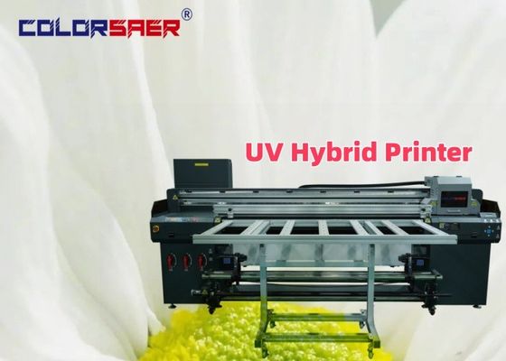 เครื่องพิมพ์แบบสี UV Inkjet ขนาดใหญ่ Roll To Roll และ Flatbed UV Hybrid Plotter