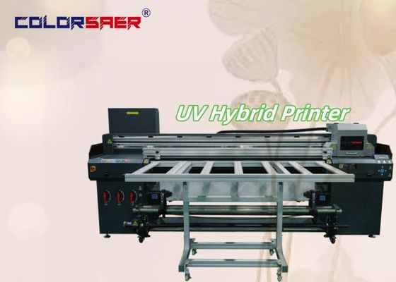 UV Hybrid Printer Color SAER Flatbed With Roll to Roll I3200 เครื่องพิมพ์ยูวีไฮบริดใหม่สําหรับวัสดุต่างๆ